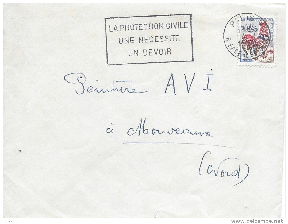 PARIS 5 1964 Flamme La Protection Civile Une Nécessité Un Devoir Secours Aide Soin - Secourisme
