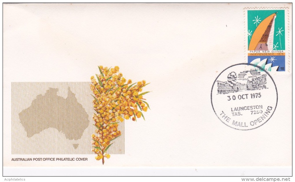 Australia 1975 Pictorial Postmark, Launceston The Mall Opening Souvenir Cover - Lettres & Documents