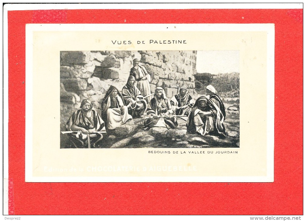 PALESTINE Cpa Animée Bédouins Vallée Jourdain Pub Chocolat Aiguebelle - Palestine