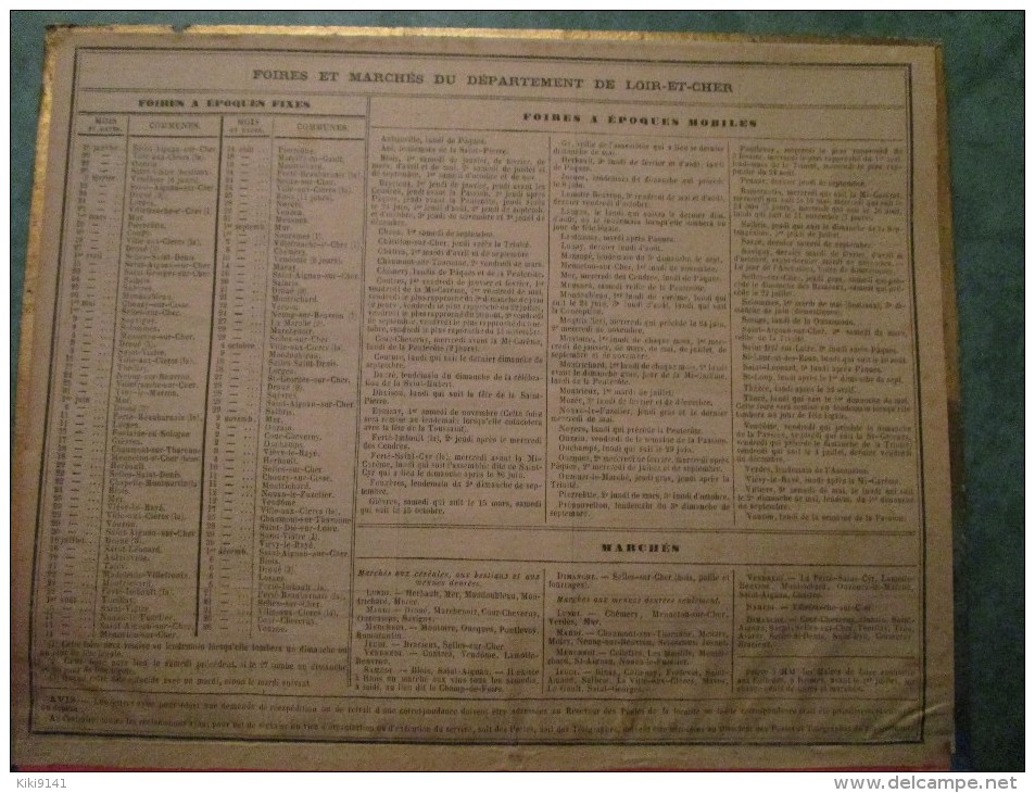 1897-LOIR & CHER - Indicateur Des Postes & Télégraphes (16 Pages) Organisation Militaire De La FRANCE (8 Pages) - Groot Formaat: ...-1900