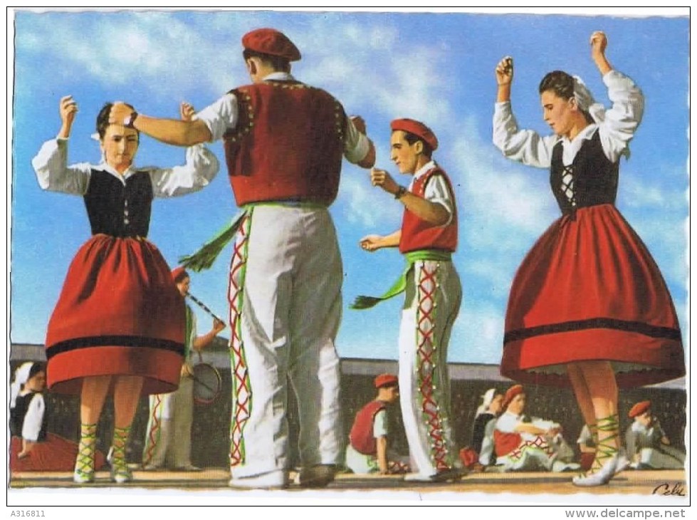 Cpm  FOLKLORE BASQUE   FANDANGO - Otros & Sin Clasificación