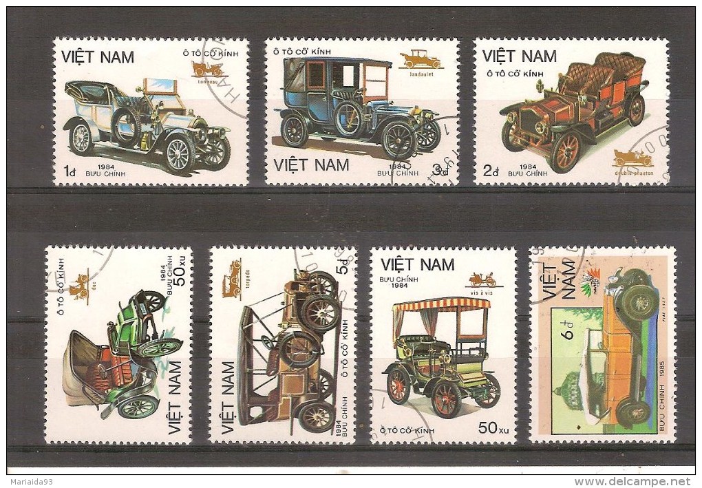 VIETNAM - LOT DE 7 TIMBRES OBLITERES - AUTOMOBILES - CARS - VOITURES - Vietnam