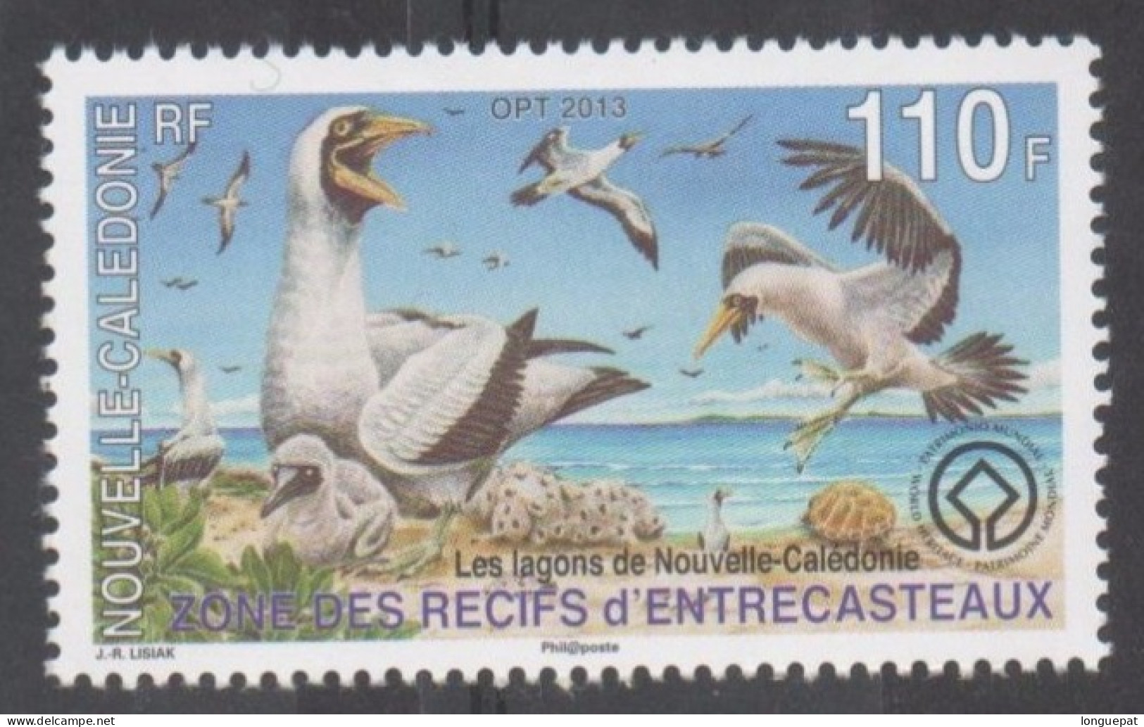 Nelle CALEDONIE - Lagons De Nelle Calédonie - Zone Des Récifs D'Entrecasteaux : Fou Masqué (Sula Dactylatra) - Unused Stamps
