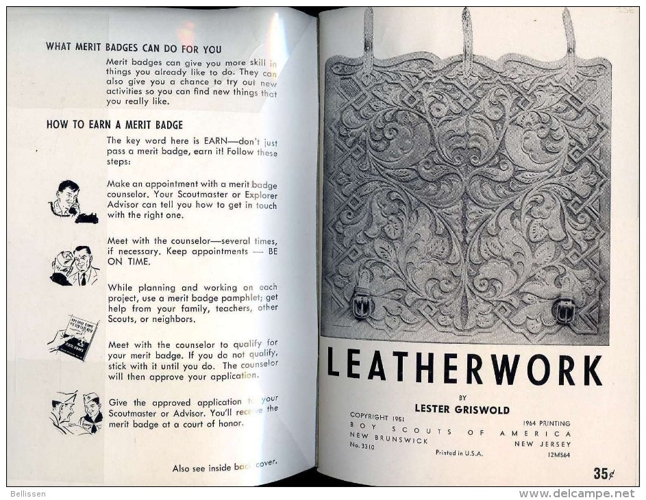 Leatherwork By Lester GRISWOLD, BOY SCOUTS OF AMERICA, 1964 - 1950-Heden