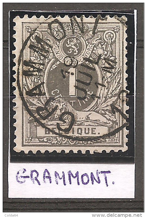 N°43 Avec Oblitération Grammont - 1869-1888 León Acostado