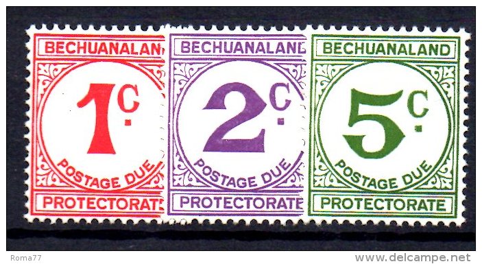 Y1504 - BECHUANALAND 1932 , Segnatasse Serie N. 4/6  ***  MNH - 1885-1964 Bechuanaland Protettorato