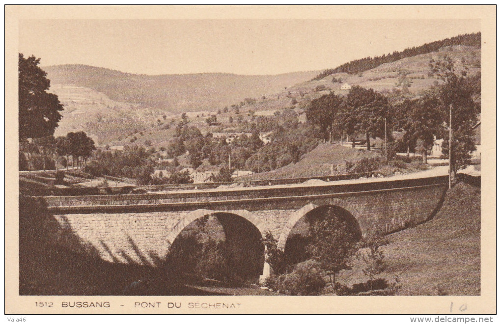 BUSSANG    VOSGES  88    CPA  SEPIA LE PONT DU SECHENAT - Bussang