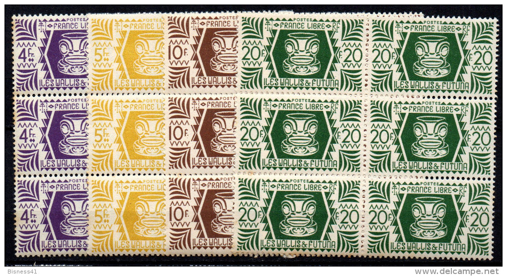 5/ Wallis & Futuna N° 143 à 146 X 6 Neuf XX  , Cote : 39,00 € , Disperse Belle Collection ! - Unused Stamps