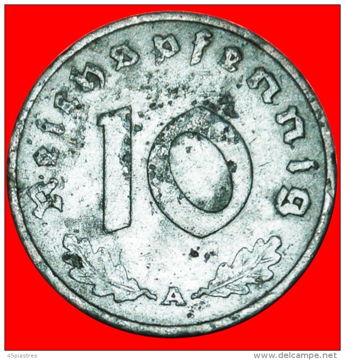 &#9733;SWASTIKA: GERMANY &#9733; 10 PFENNIG 1942A! LOW START&#9733; NO RESERVE! Second World War (1939-1945) - 10 Reichspfennig