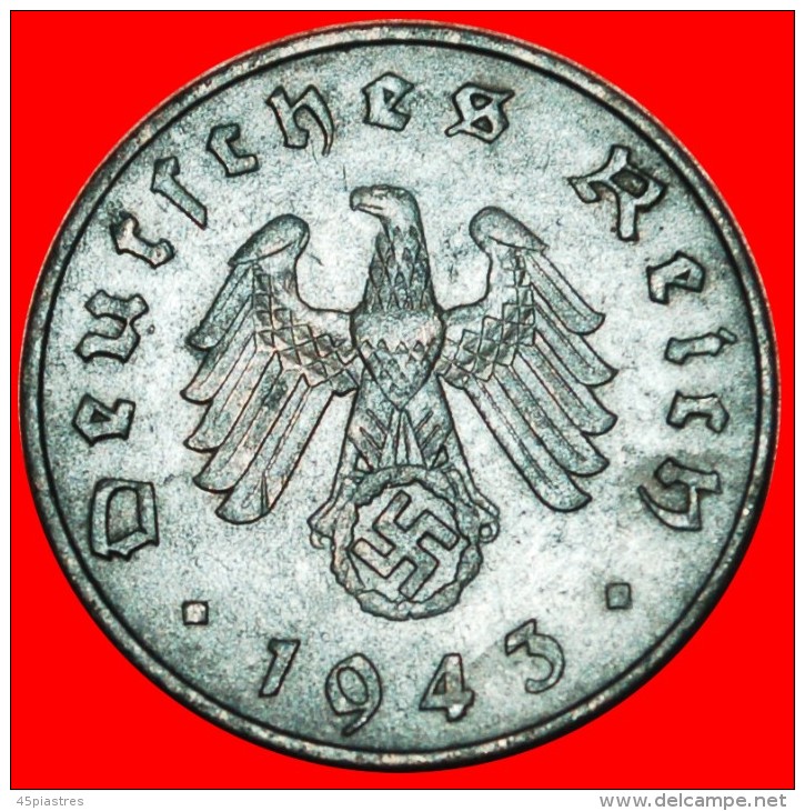 &#9733;SWASTIKA: GERMANY &#9733; 10 PFENNIG 1943A! LOW START&#9733; NO RESERVE! Second World War (1939-1945) - 10 Reichspfennig