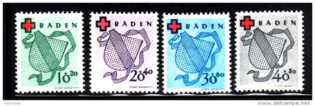 Germany - Baden MH Scott #5NB1-#5NB4 Set Of 4 Arms Of Baden - Autres & Non Classés