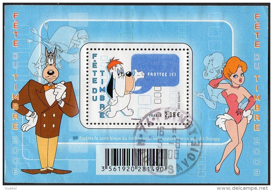 France Oblitération Cachet à Date BF N° 116 (4152) -  Fête Du Timbre. Le Chien Droopy, Le Loup, La Girl. - Used