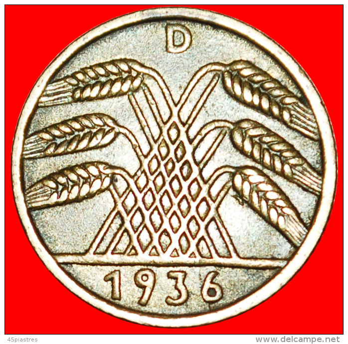 &#9733;THIRD REICH: GERMANY &#9733; 5 REICHSPFENNIG 1936D!!! LOW START&#9733; NO RESERVE! Third Reich (1933-1945) - 5 Reichspfennig