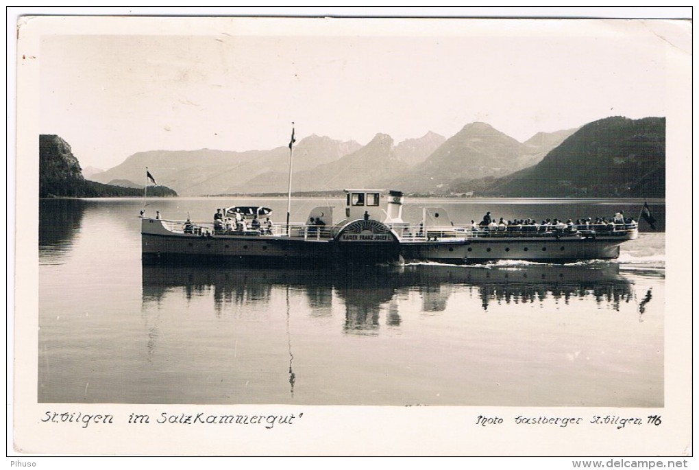 Ö-2809   SANKT GILGEN : Mit Raderboot Kaiser Franz Josef I - St. Gilgen