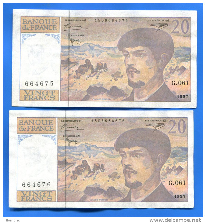 France  2  Billets  De  20  Fr - 20 F 1980-1997 ''Debussy''