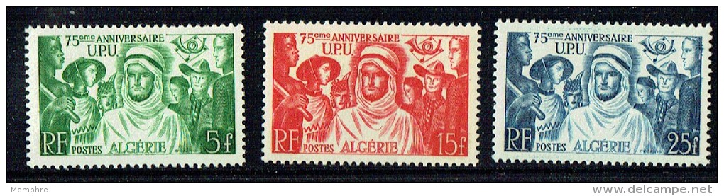 1949 75è Ann De L'UPU  Yv 276-8 **  MNH - Neufs