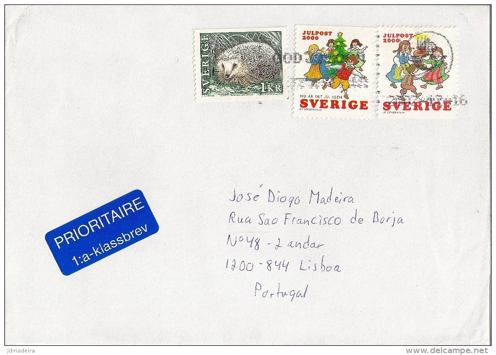 Sweden Cover To Portugal - Cartas & Documentos