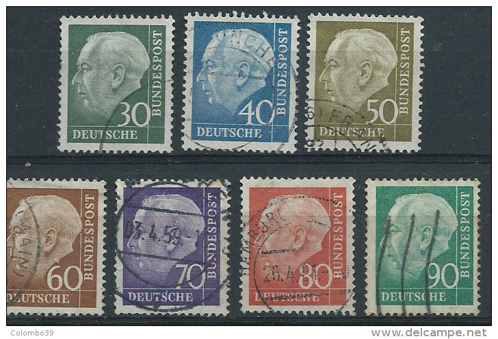 BRD 1954 Usato - 7v - Used Stamps