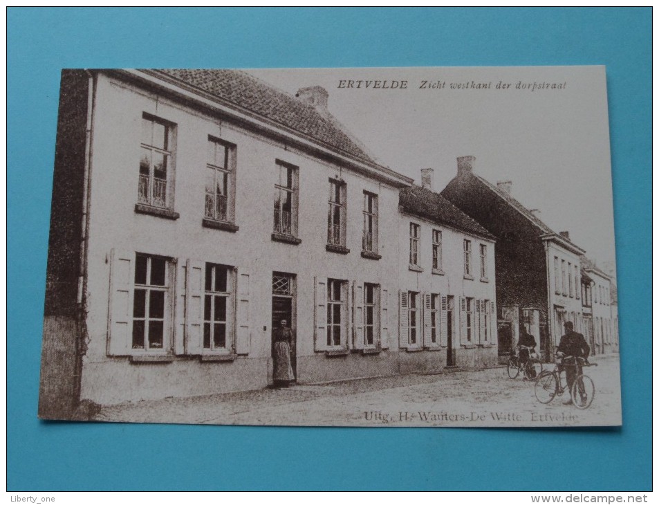 Zicht Westkant Der Dorpstraat ERTVELDE ( REPRO Copie / Copy ) - Anno 19?? ( Zie Foto Voor Details ) !! - Evergem