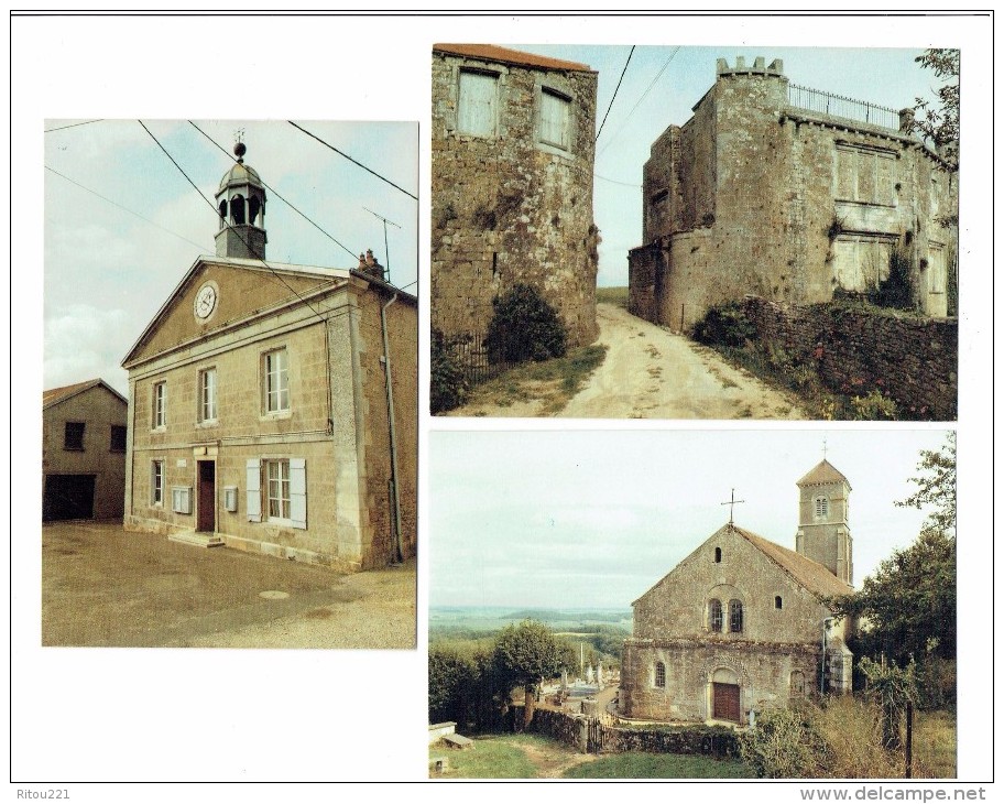 Lot 3 Cartes - 52 - CLEFMONT - Haute-Marne - L'église / La Mairie / L'entrée Du Château - - Clefmont