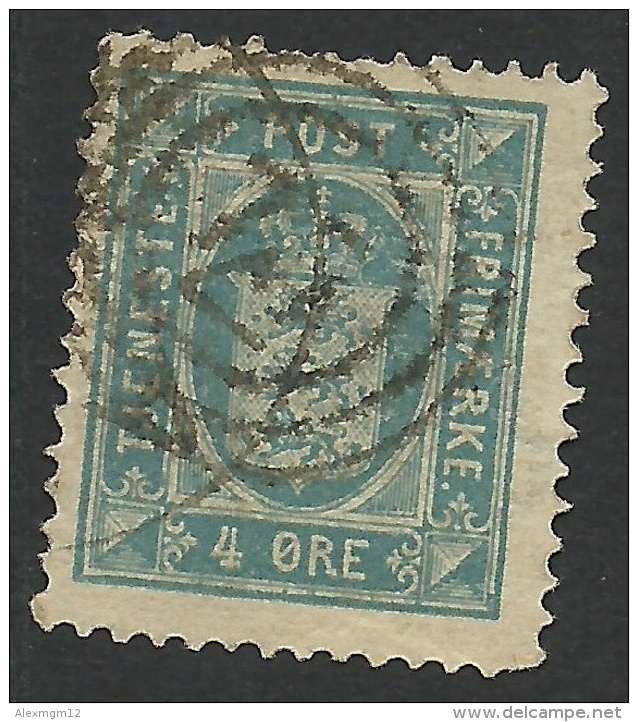 Denmark, 4 O. 1875, Sc # O7, Mi # 5YA, Used. - Service