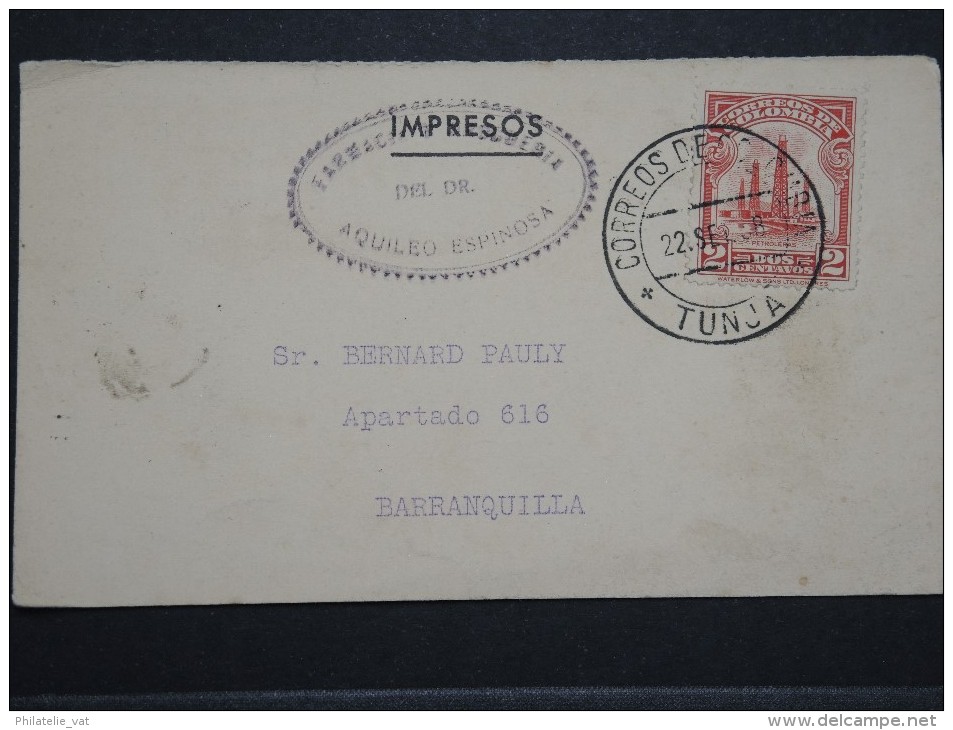 COLOMBIE - Imprimé Commercial En 1938 Pour Barranquilla - A Voir - Lot P14701 - Colombie