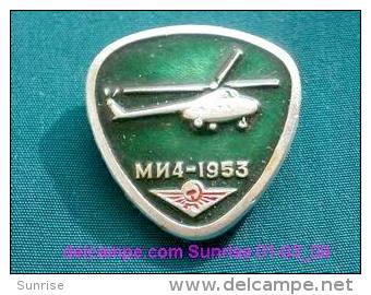 Soviet Helicopter "Mi-4" / Soviet Badge 01-03_1019_09 - Aerei