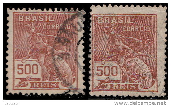 Brésil 1920. ~ YT 177 Par 2 - 500 R. Commerce - Used Stamps