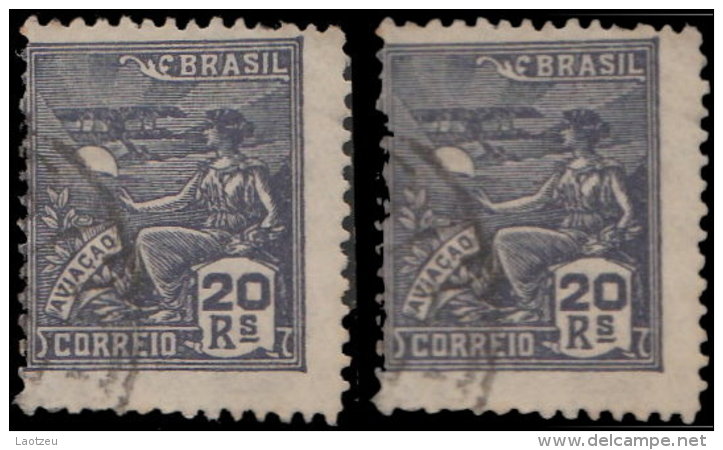 Brésil 1928. ~ YT 199 Par 2 - 20 T. Aviation - Used Stamps