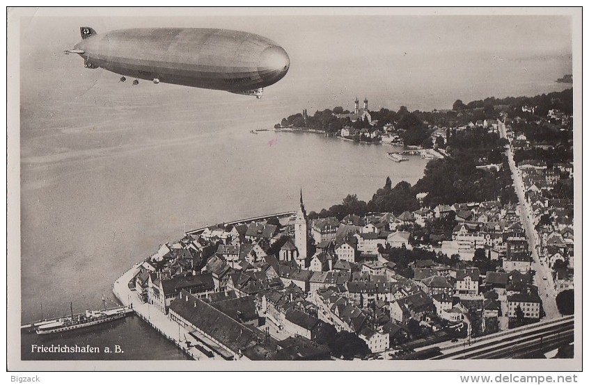 AK Friedrichshafen Mit Zeppelin Vom 17.6.37 Ansehen !!!!!!!!!!!!! - Zeppeline