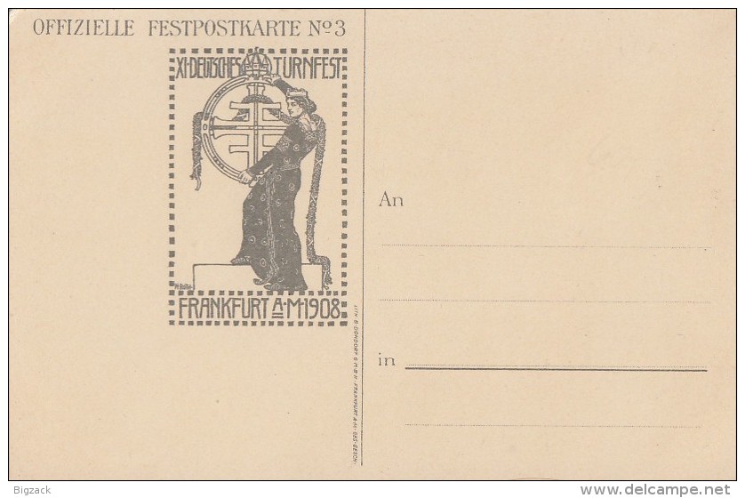 AK XI. Dt. Turnfest Zu Frankfurt Juli 1908 Karte Nr.3 Nicht Gelaufen - Frankfurt A. Main