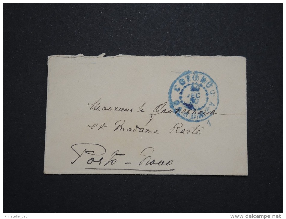 FRANCE - DAHOMEY - Petite Enveloppe De Cotonou Pour Porto Novo En 1930 - Aff. Au Verso - A Voir - Lot P14728 - Lettres & Documents
