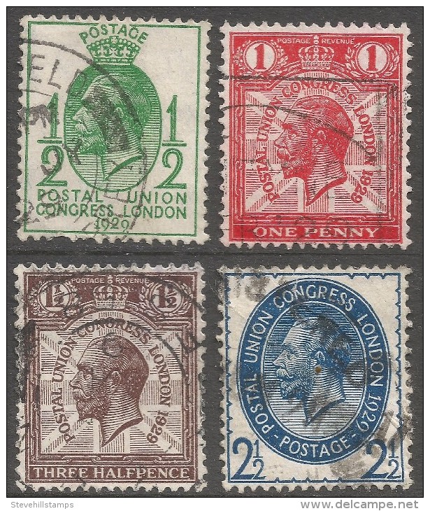 GB. 1929 Ninth UPU Congress, London. Used Complete To 2½d. SG 434-7. CB204 - Used Stamps