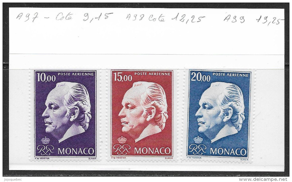 Monaco Poste Aérienne Neufs Sans Charniére, Coté 40,65 Euros,  MINT NEVER HINGED - Poste Aérienne