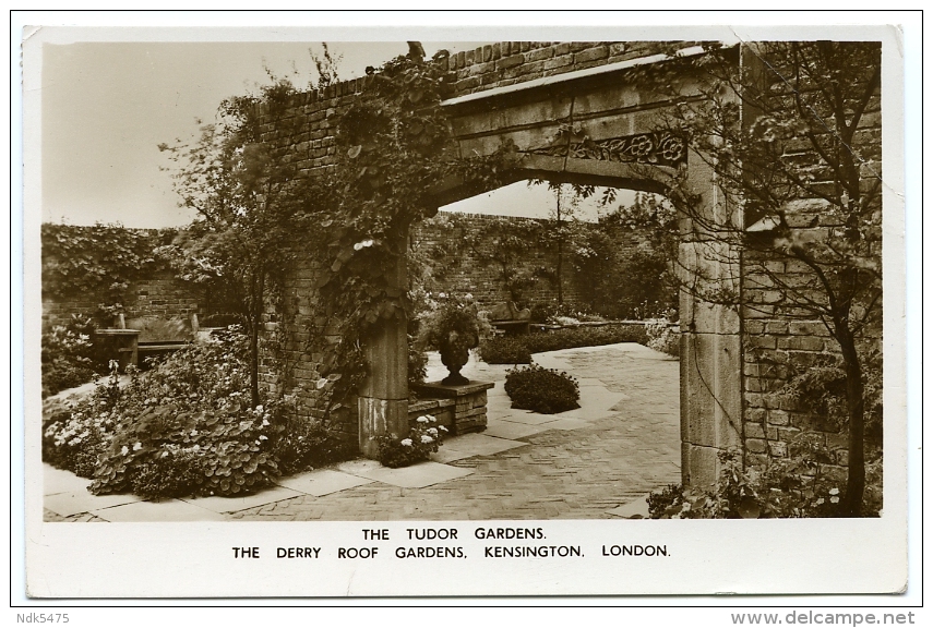 LONDON : KENSINGTON - DERRY ROOF GARDEN, THE TUDOR GARDENS / POSTMARK - ACTON & SLOGAN "EUROPE 4D" / LIPSON - London Suburbs