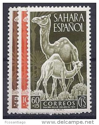 ESPAÑA/SAHARA 1951 - Edifil #91/93 - MNH ** - Sahara Español