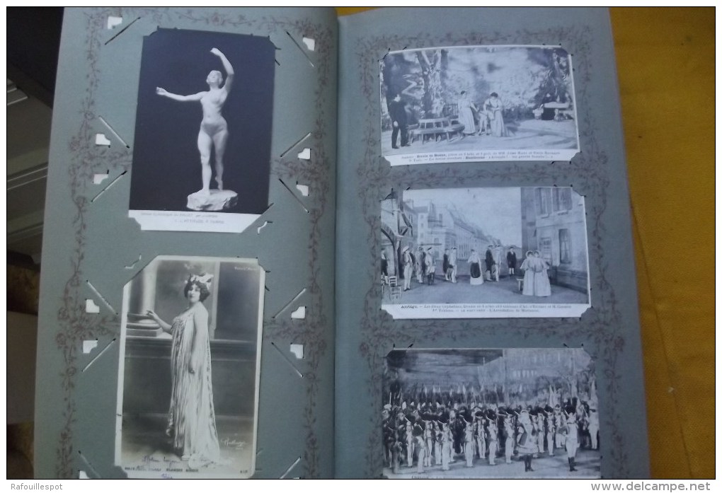 SUPERBE ALBUM 315 CPA THEME DANSE ET THEATRE +39 CHROMOS + 1 INVITATION REPRESENT  MR L HERITIER AU PALAIS ROYAL 1881