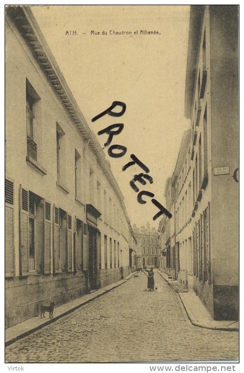 ATH :  Rue Du Chaudron Et Athenée ( Ecrit 1924 Avec Timbre )  Cpa Carnet - Ath