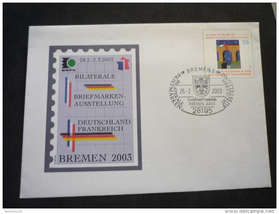 Briefmarken -Austellung 28/02/2003 Bremen - Sobres - Usados