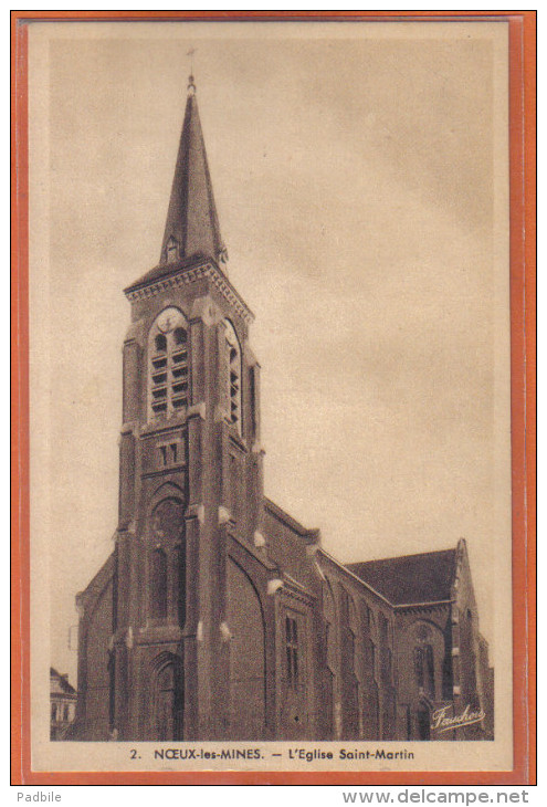 Carte Postale 62. Noeux-les-Mines L'église St-Martin    Trés Beau Plan - Noeux Les Mines