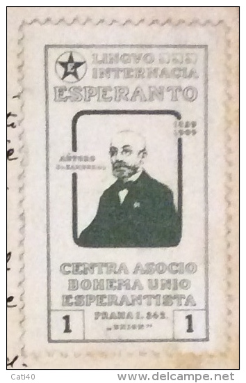 ESPERANTO - PRAGA  PRAHA  1909 -Ludwik Lejzer Zamenhof - CENTRA ASOCIOBIHEMA UNIO ESPERANTISTA - SU CARTOLINA PER NAPOLI - Esperanto