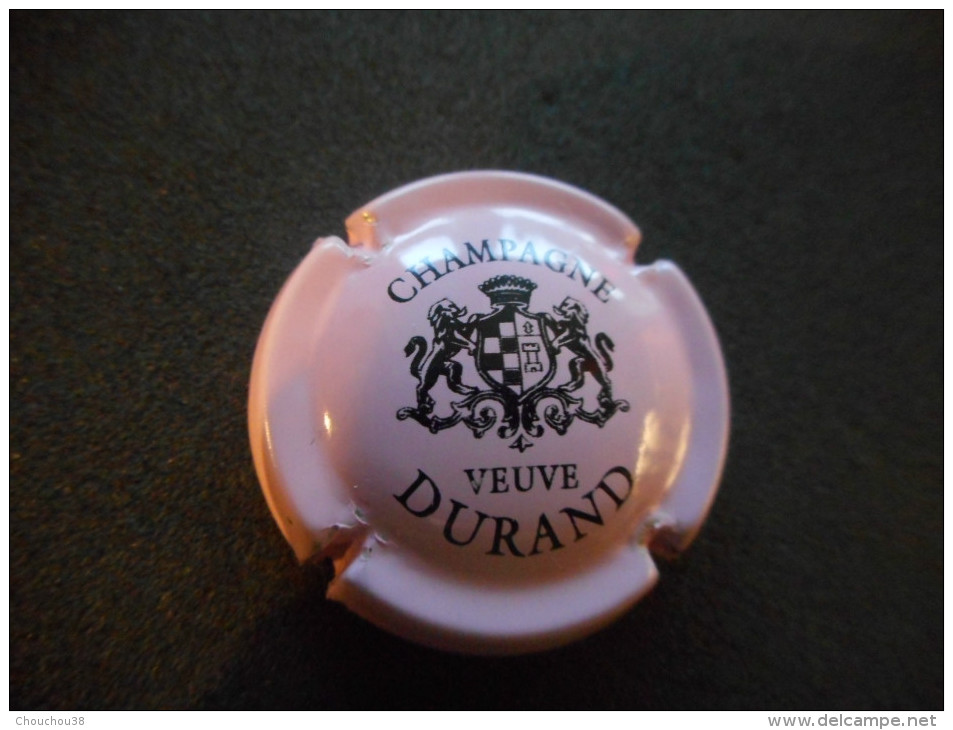 CAPSULE Champagne VEUVE DURAND - Noir Sur Fond Rose Clair - Durand (Veuve)