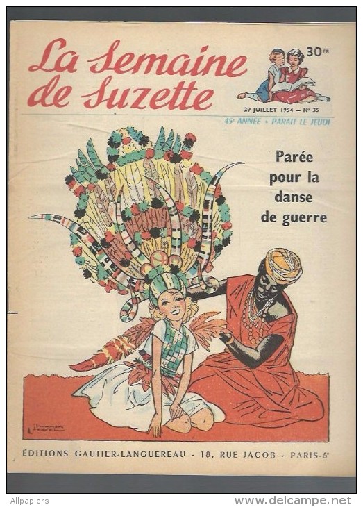 La Semaine De Suzette N°5 Le Lis Des Champs - Patron Pour Le Chemisier De Bleuette - Votre Calendrier-rébus De 1953 - La Semaine De Suzette