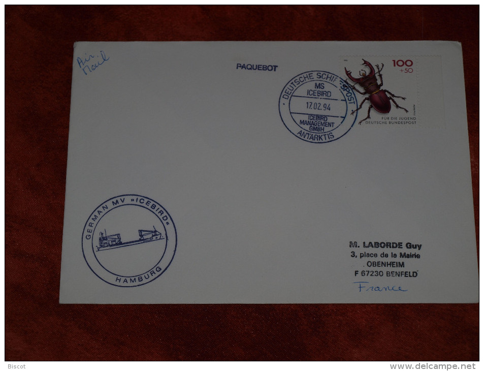 Allemagne  Cachet Postal Du Navire ICEBIRD  17  02   1994 - Bases Antarctiques