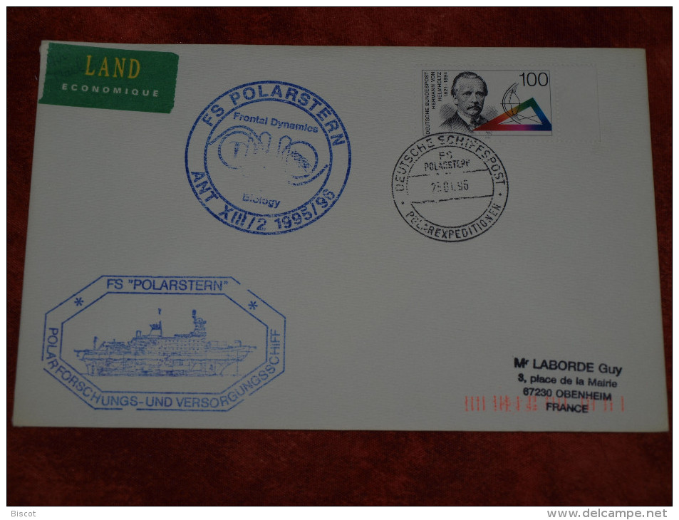 Allemagne   Cachet Postal Du POLARSTERN 23 1 1996 Enveloppe Ayant Voyagé - Onderzoeksstations