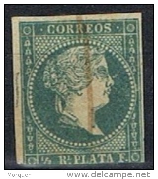 Sello 1/2 Real Plata CUBA, Colonia Española, Num  1 º - Cuba (1874-1898)