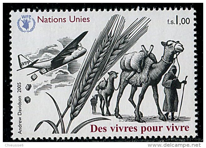 (cl.11 - P.34) Nations Unies - Genève ** N° 539  (ref. Michel Au Dos) - Avion Larguant Des Vivres, épis De Céréale, Drom - Nuevos