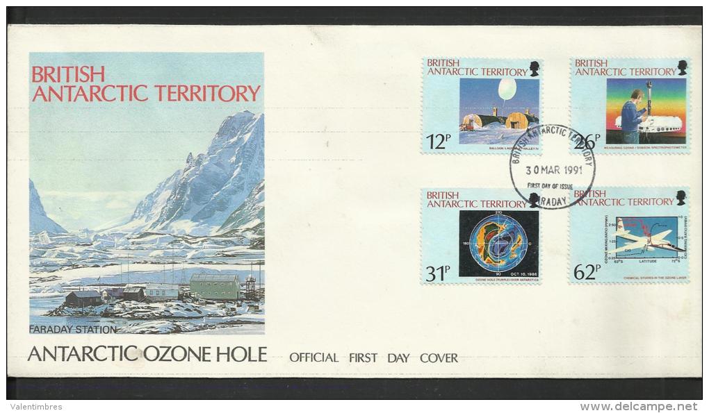 Antarctique Britanique FDC 30.3.1991Antartic Ozone Hole  Britsh Antarctic Territory 2 - Expéditions Antarctiques