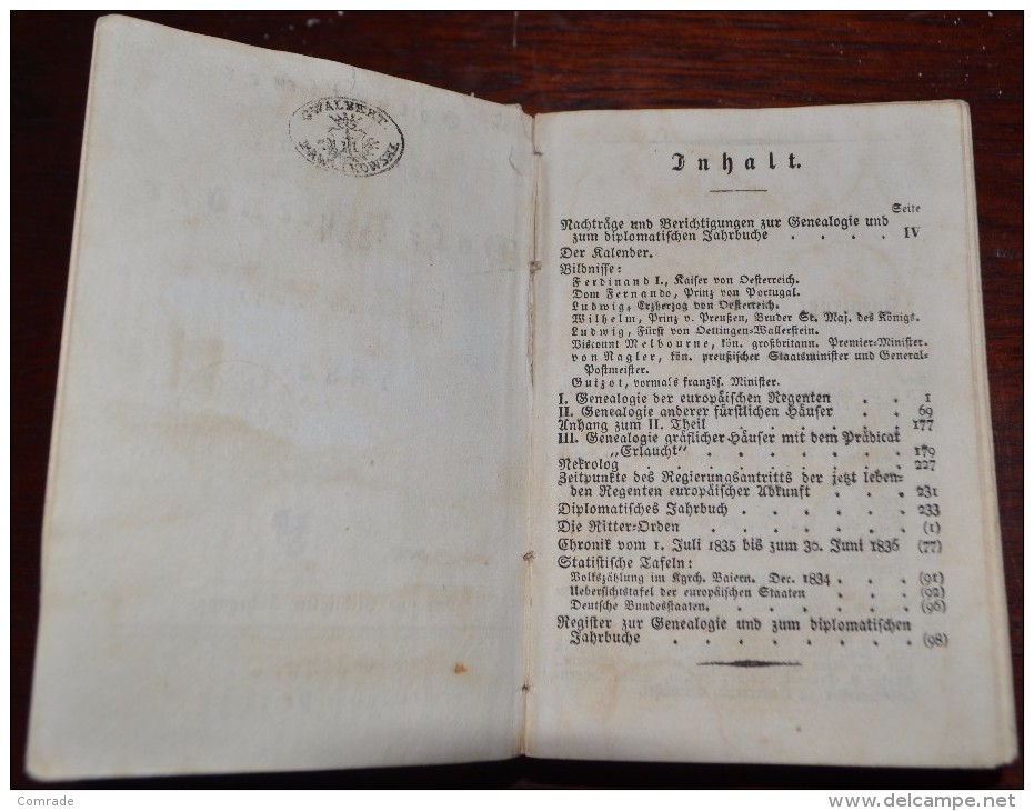 Calendar Austria 1837 Year - Groot Formaat: ...-1900
