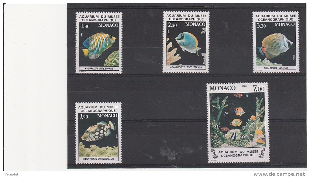 MONACO -SERIE POISSONS N° 1483 - 87 - NEUF XX -ANNEE 1985 - Unused Stamps